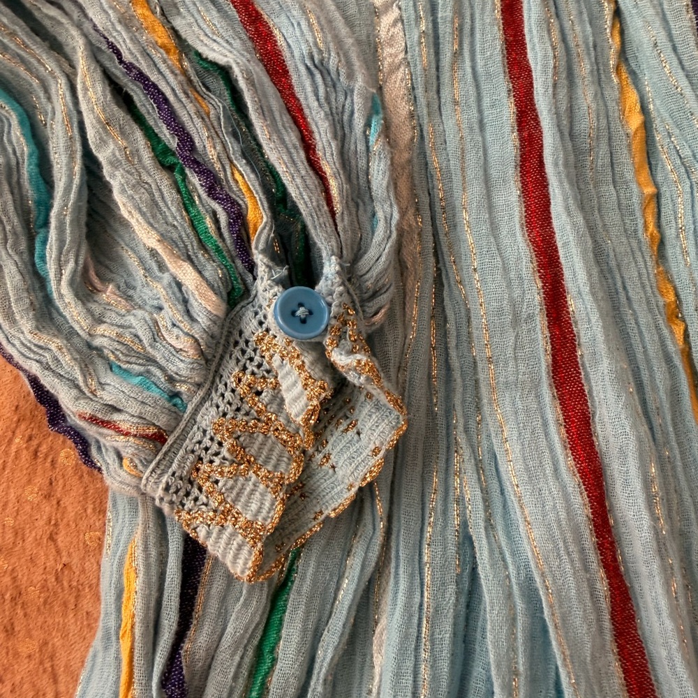 Striped Vintage 70’s Bohemian Maxi Dress - Picture 6 of 9